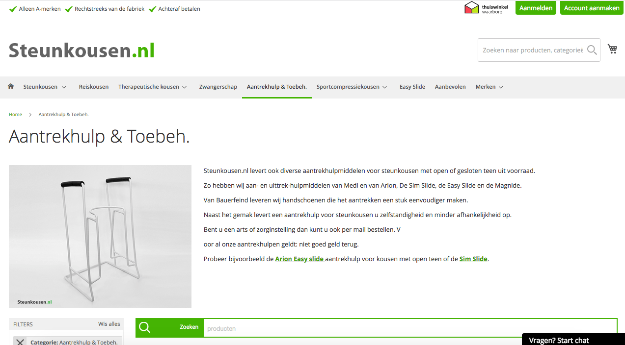 aantrekhulpmiddel aantrekhulp