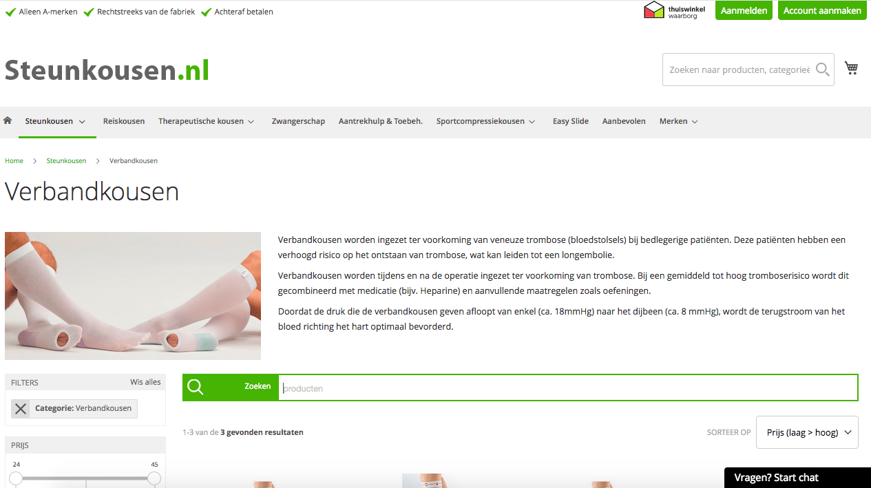 anti-thrombosekousen verbandkousen